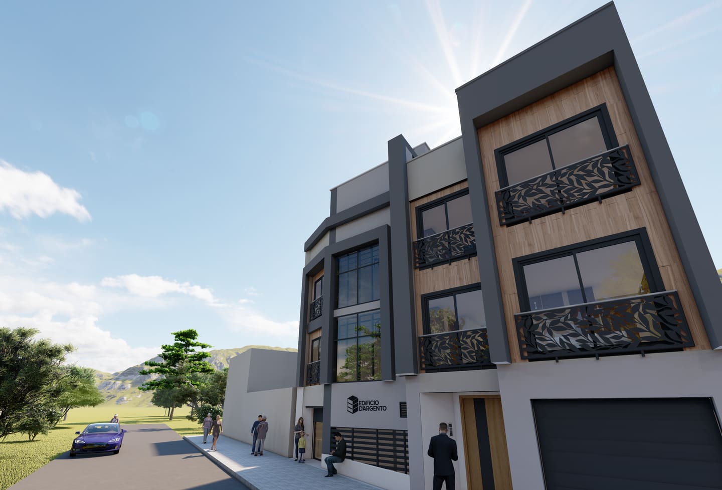 Fachada del Edificio D'Argento, proyecto de Cantiere Constructora en Pasto